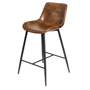 FLEET BAR STOOL BLACK FRAME RUST SEAT
