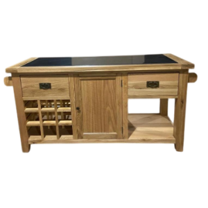 KINGSCLIFF LARGE KITCHEN BENCH OAK/GRANITE